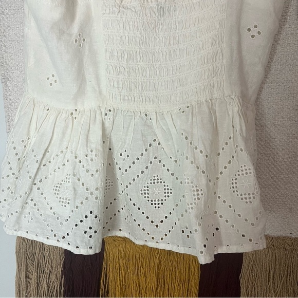 Madewell Rosalie Tie-Strap Top in Geo Eyelet - Picture 6 of 7